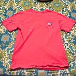 pastel red vineyard vines tee